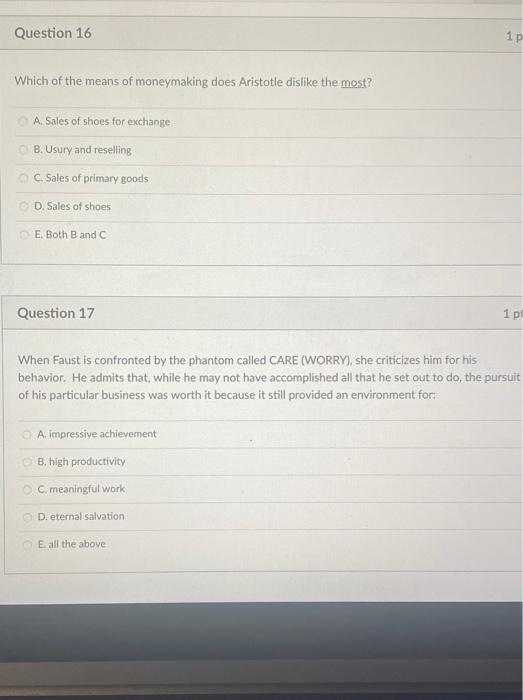 Question 14 Plato is explicit in seeing all as