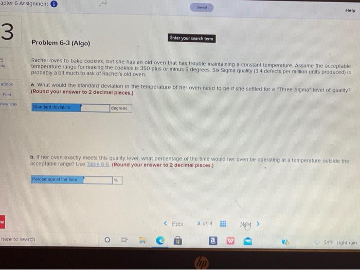 apter 6 Assignment Saved Help 3 Enter your search