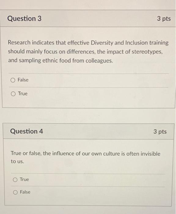 Question 3 3 pts Research indicates that