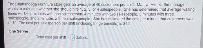One server? Two servers? Three servers? Four