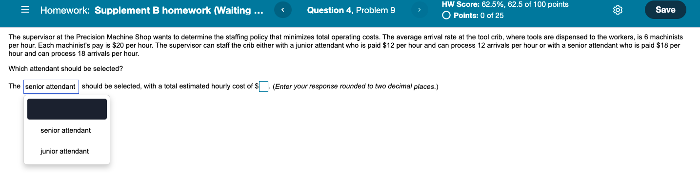 = Homework: Supplement B homework (Waiting ...