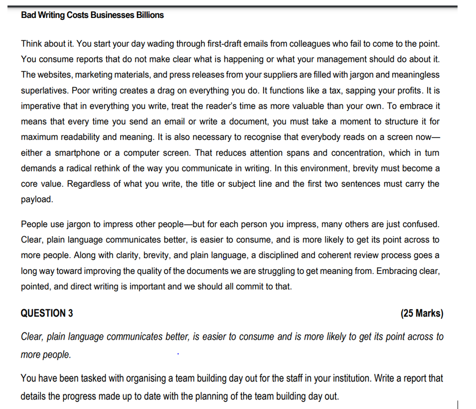 Think about it. You start your day wading through