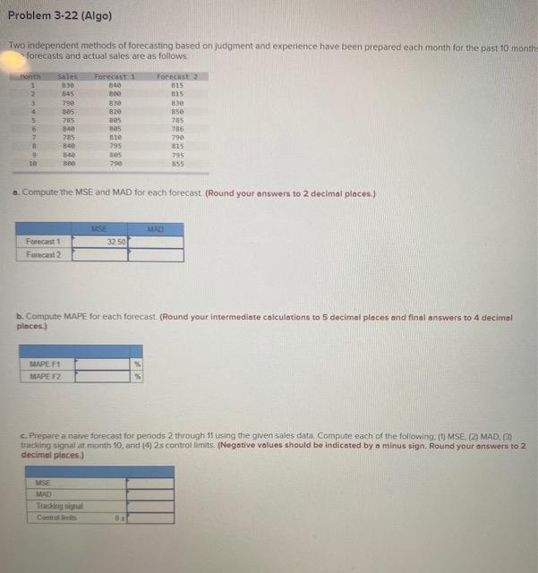 Problem 3-22 (Algo) Two independent methods of