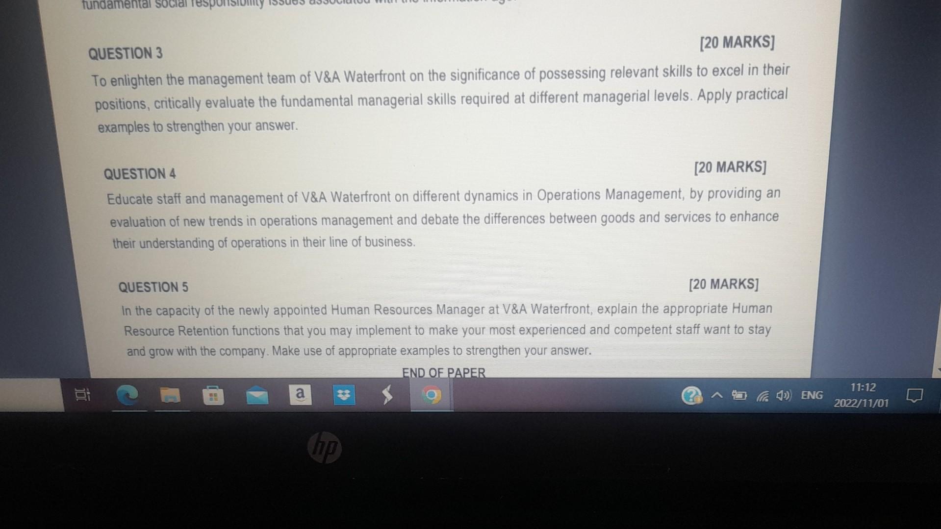 Answer ALL questions in this section. QUESTION 1