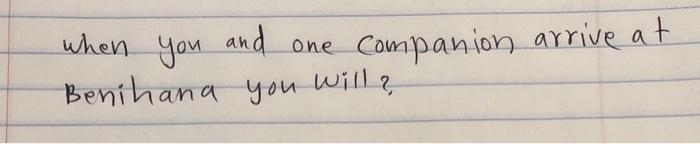 where does Benih ana as presented in the course