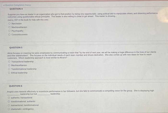 Question Completion Status QUESTION 4 Suppose you