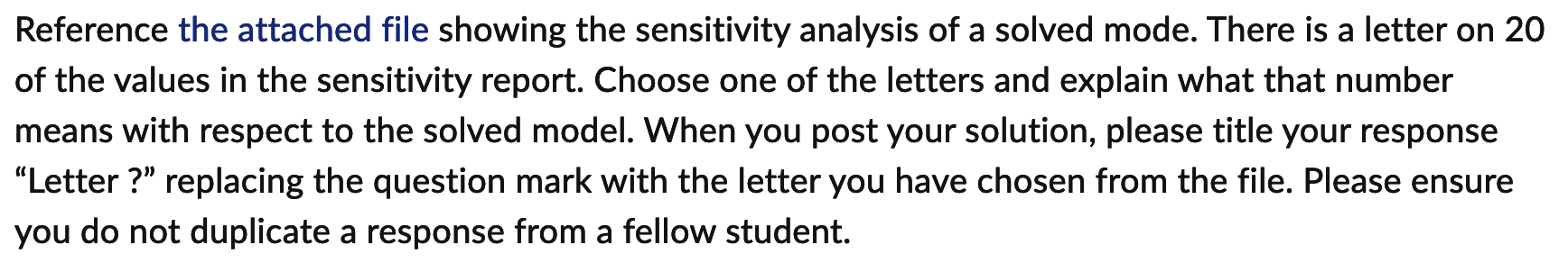 Describe a situation that could be modeled using