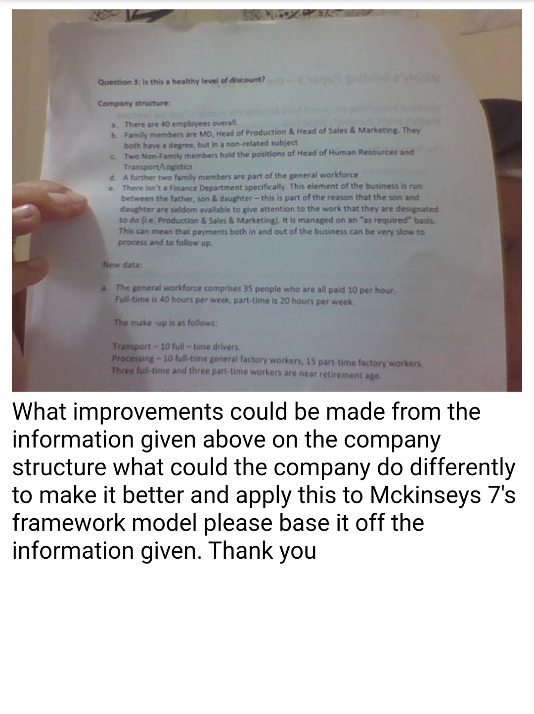 What improvements could be made from the