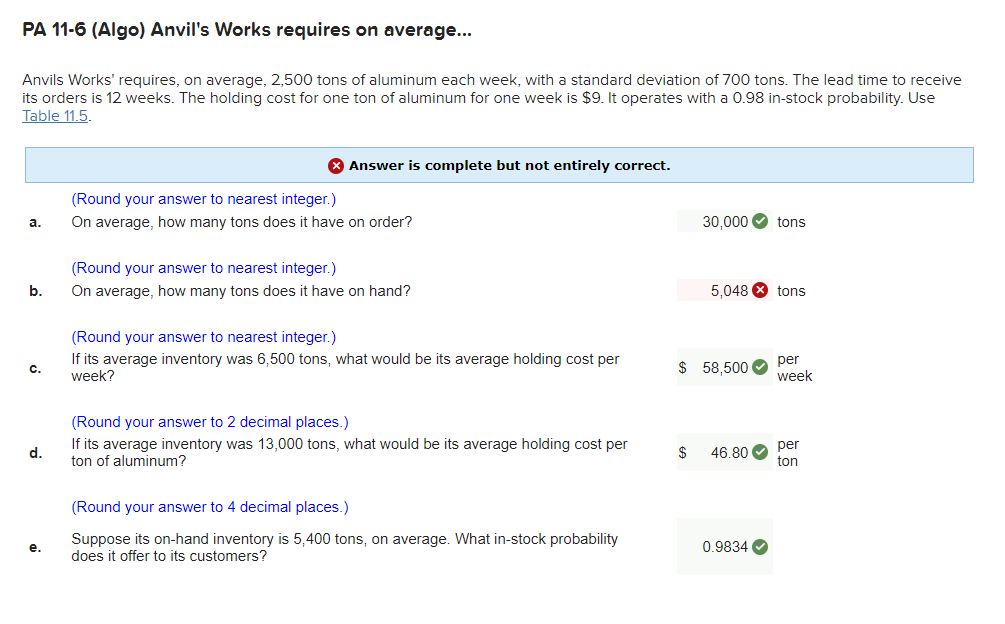 For question B only, 5048 and 3935 are wrong PA