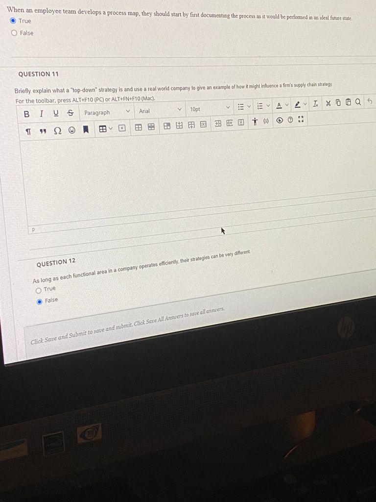 When an employee team develops a process map,
