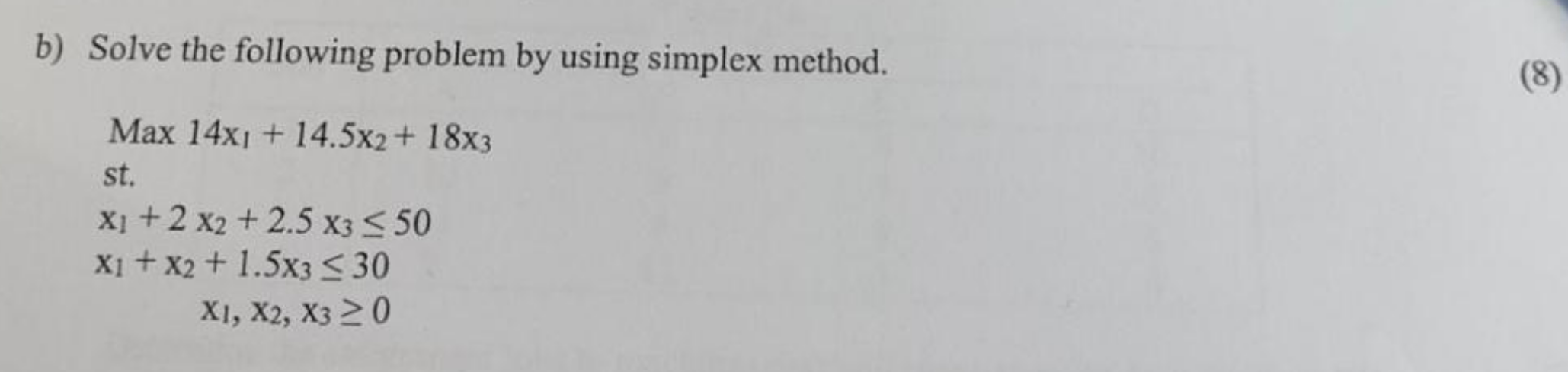 please explain on paper step by step b) Solve the