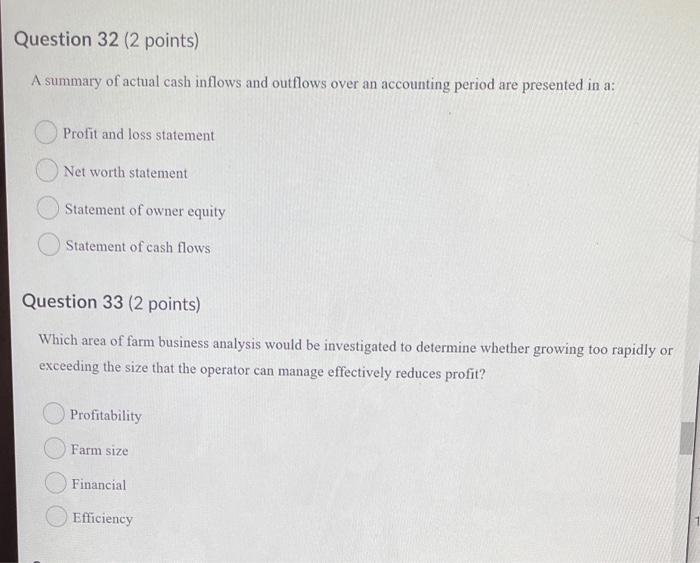 Question 28 (2 points) The depreciation method