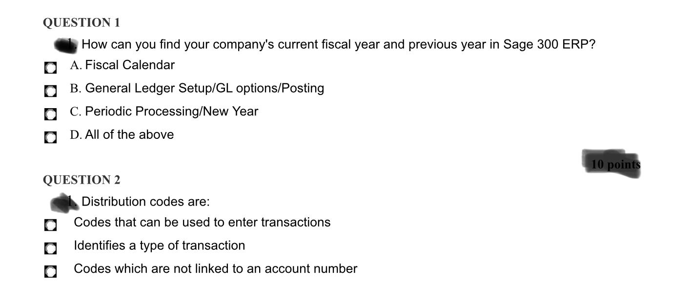 Answer just these two questions. You must be