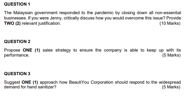 (20 MARKS) SECTION A: CASE STUDY There are THREE