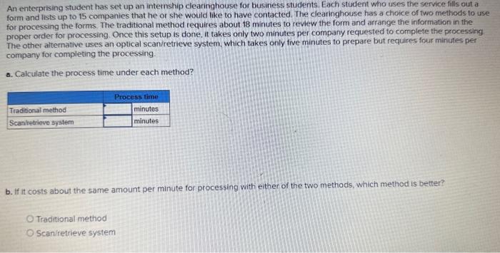 An enterprising student has set up an internship