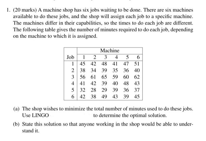 USE LINGO. DO NOT USE EXCEL. please show alll