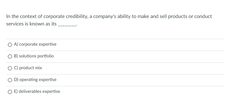 In the context of corporate credibility, a