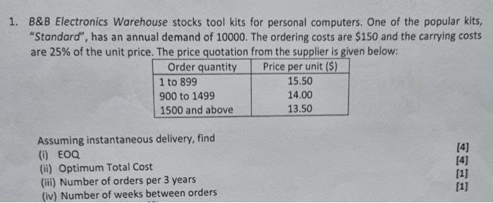 1. B&B Electronics Warehouse stocks tool kits for