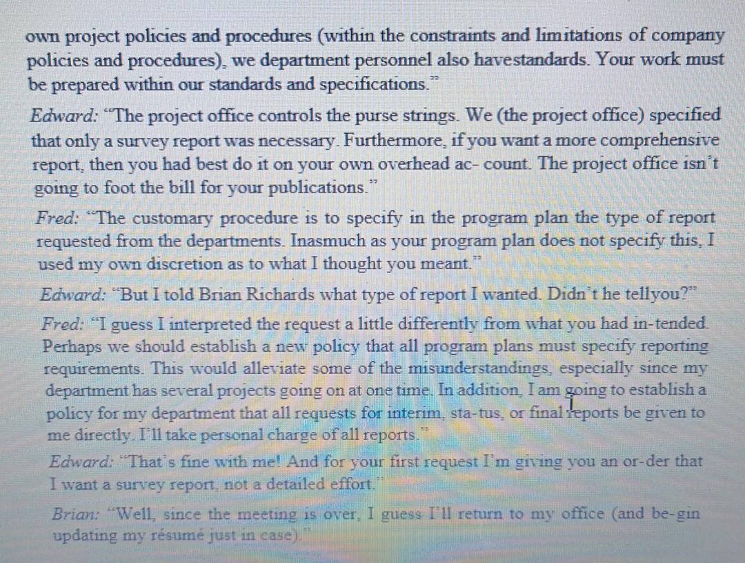 CASE STUDY 1: On May 15, 1991, Brian Richards was