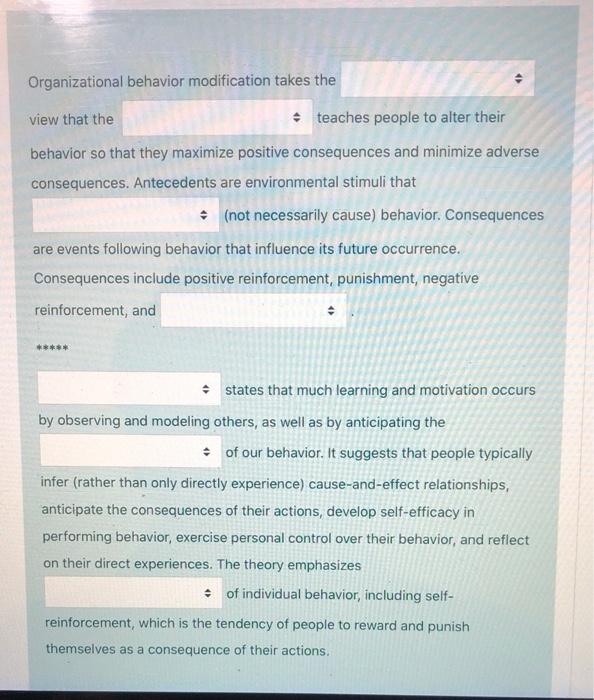 Each drop down boxes options are: respect,