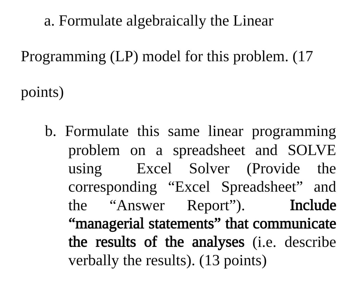 Please use excel solver and show your steps.