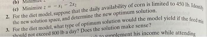 please help me with 2 Example 2.2-2 (Diet