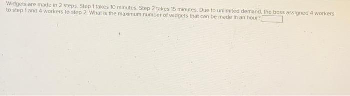 Widgets are made in 2 steps. Step 1 takes 10