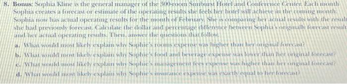 8. Bonus: Sophia Kline is the general manager of