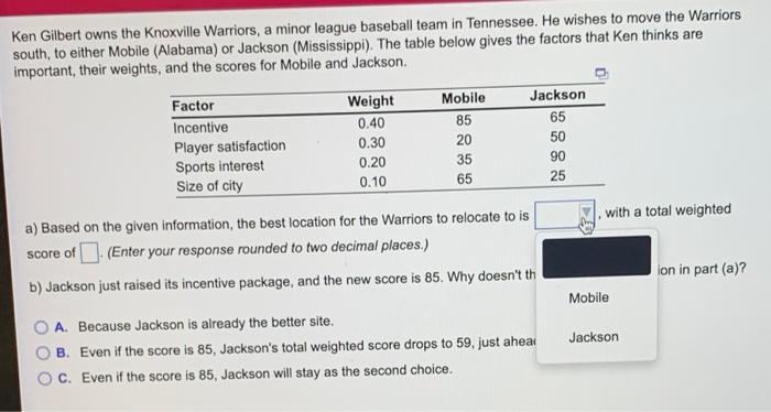 please answer all questions. thanks! Ken Gilbert