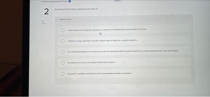 Practicament for Chp 20 According to an Fayolor