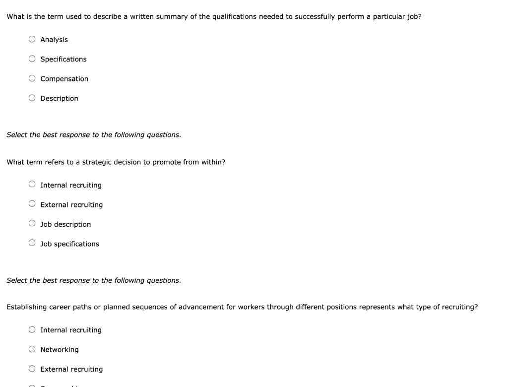 What is the term used to describe a written