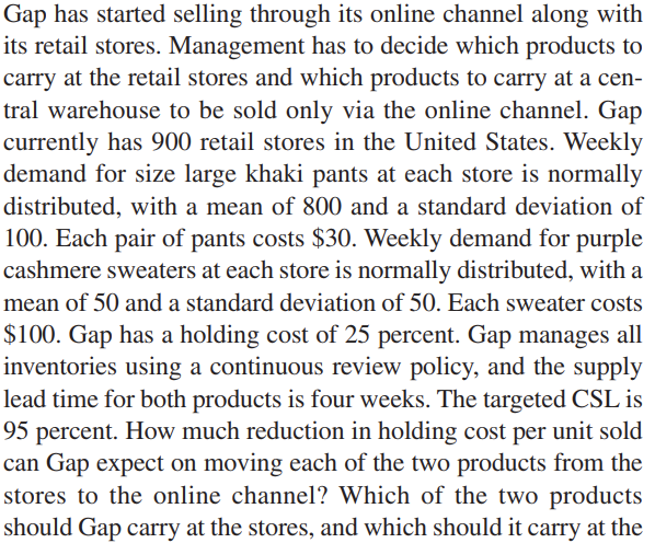 please use excel Gap has started selling through