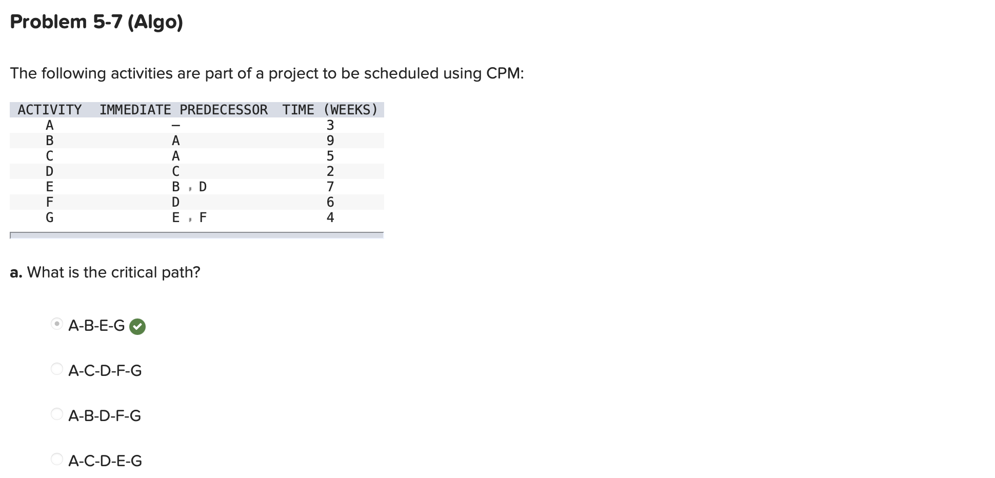 b. How many weeks will it take to complete the