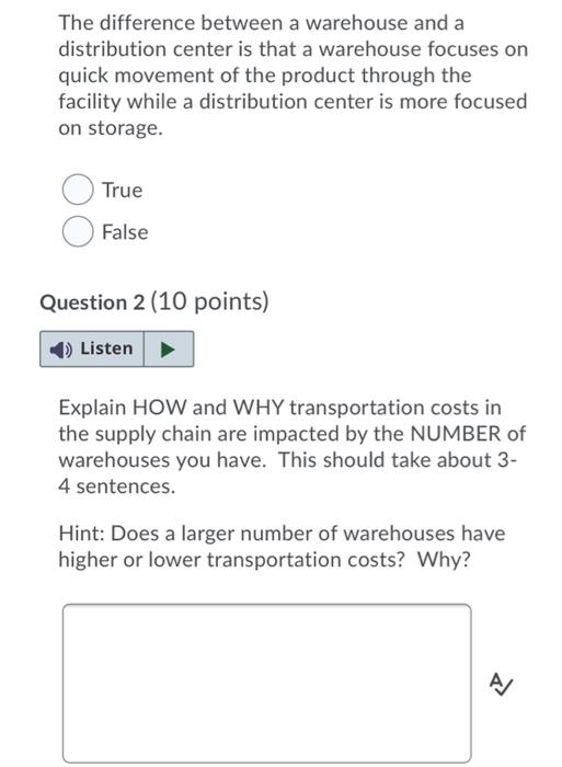 The difference between a warehouse and a