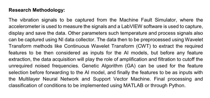 Project Title: Intelligent diagnostic maintenance