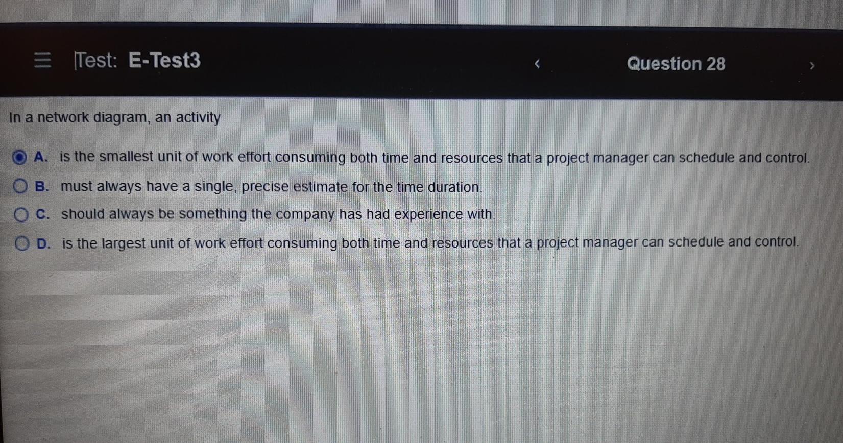 28. Can I have help with this question = Test: