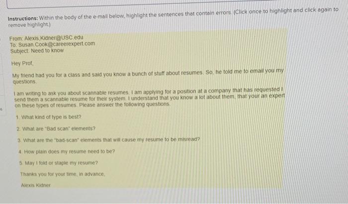 PLEASE FOLLOW THE INSTRUCTIONS, HIGHLIGHT THE