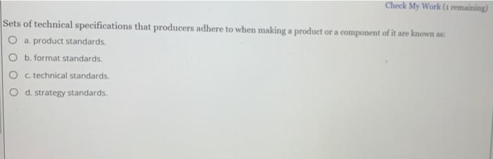 need help Check My Work (1 remaining) In order to