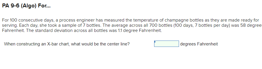 PA 9-6 (Algo) For... For 100 consecutive days, a