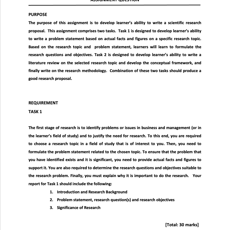 The purpose of this assignment is to develop