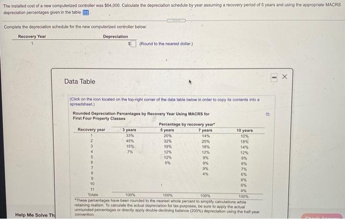HELP The installed cost of a new computerized