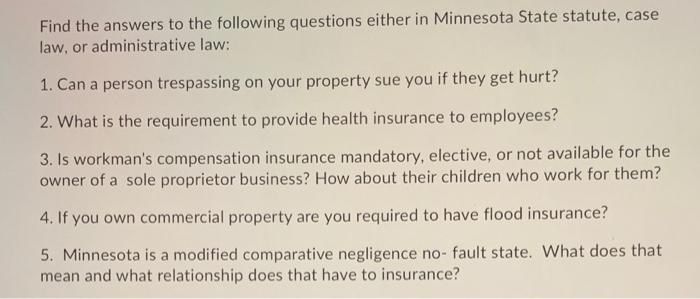 Find the answers to the following questions