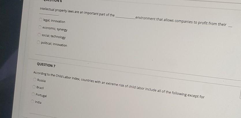 Intellectual property laws are an important part