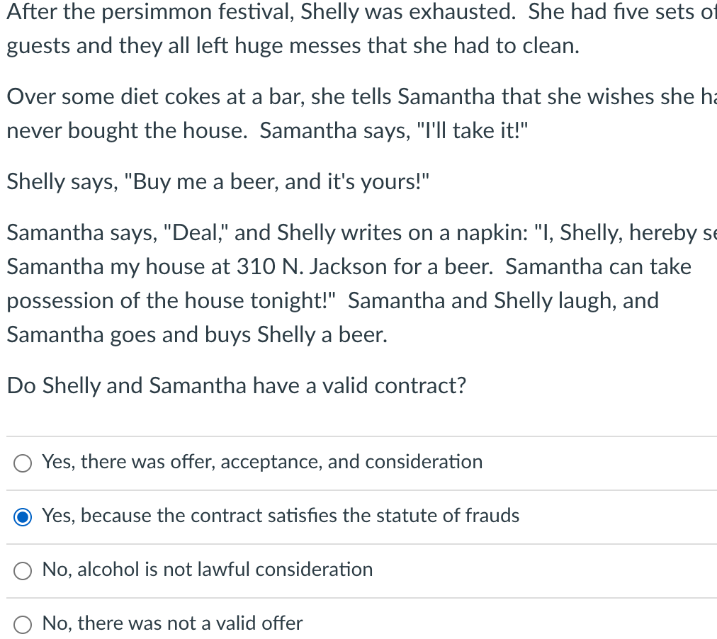 After the persimmon festival, Shelly was