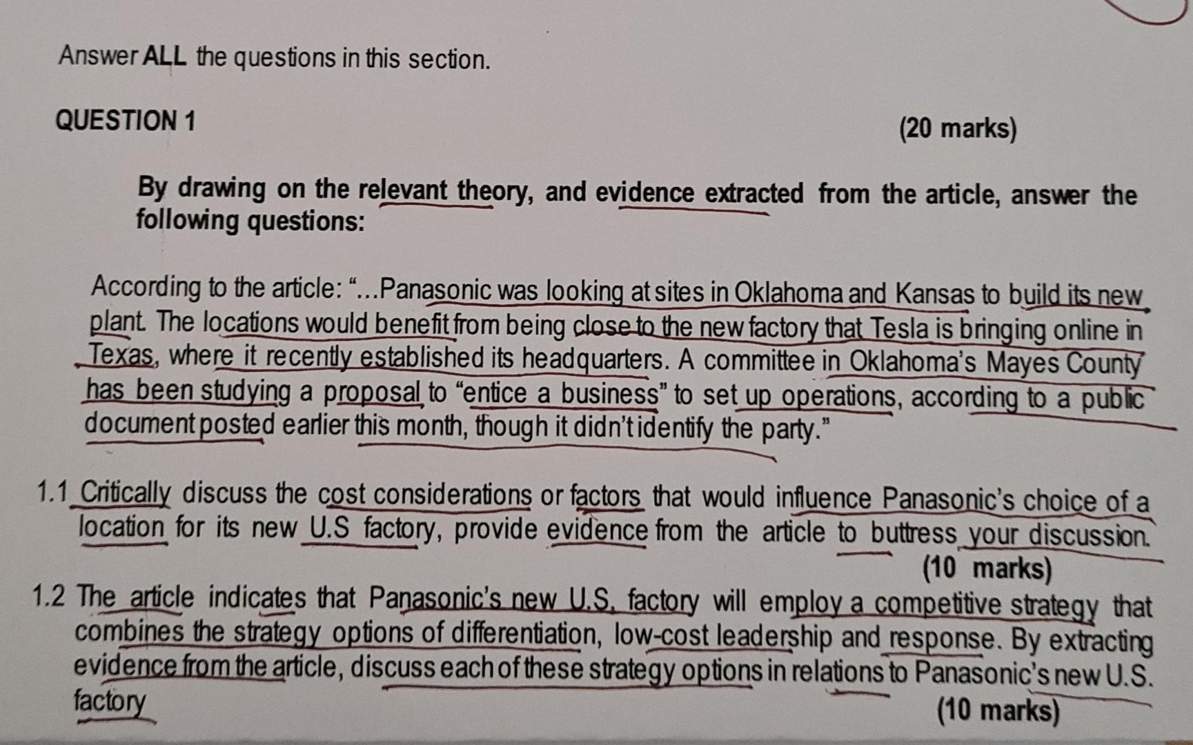 SECTION A [40 Marks] Study the article below and