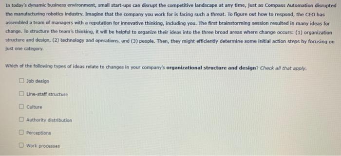 3. Organization Development Read the scenario