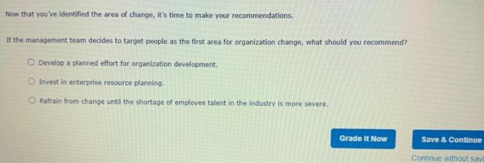 3. Organization Development Read the scenario