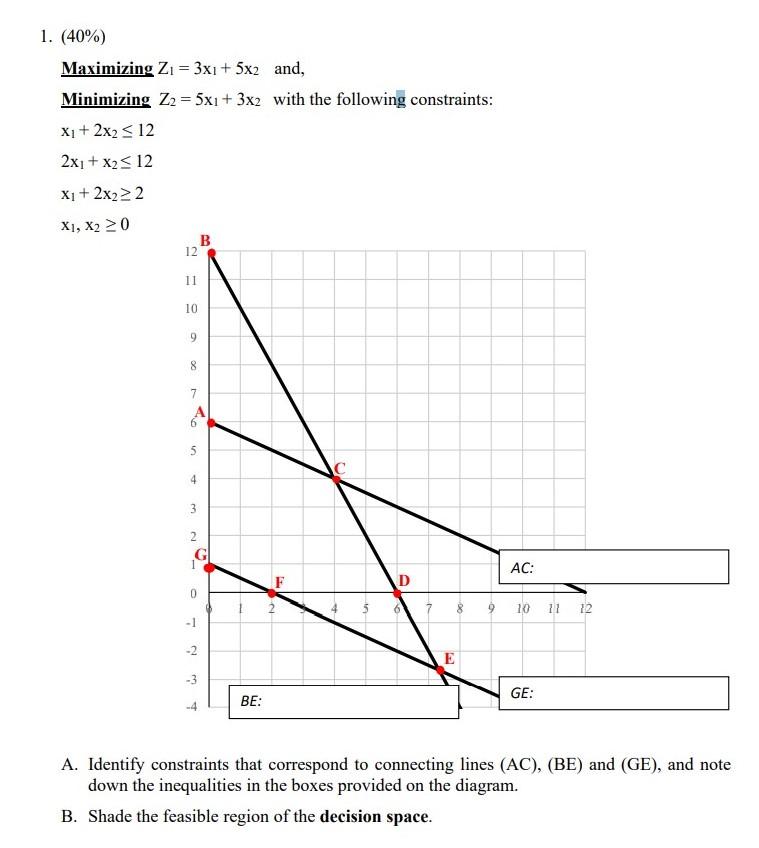 Please solve part a, b, c and d 1. (40%)