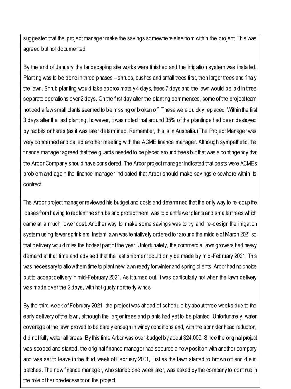 Project management please add indpeth, correct