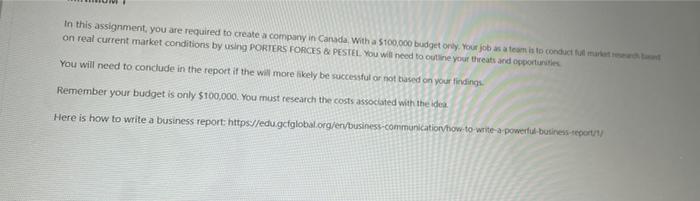 In this assignment, you are required to create a